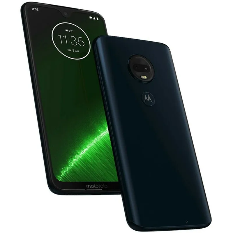 Téléphone portable d'origine Lenovo Motorola G7 Plus 4G LTE 4 Go de RAM 128 Go de ROM Snapdragon 636 Octa Core 6.24 