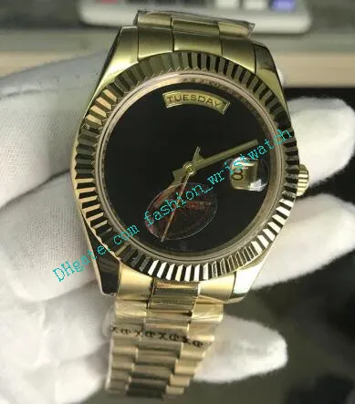 卸売価格最高品質の時計の男性デイデート自動18kゴールドサファイアガラスステンレス自動メンズウォッチスポーツ男性腕時計