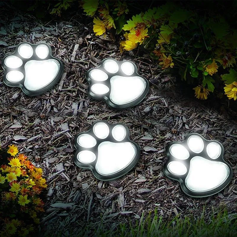 Waterproof Paw Print Solar Garden Lights For Walkway Warm White White Multicolor From Qinqin342 14.66 DHgate.Com