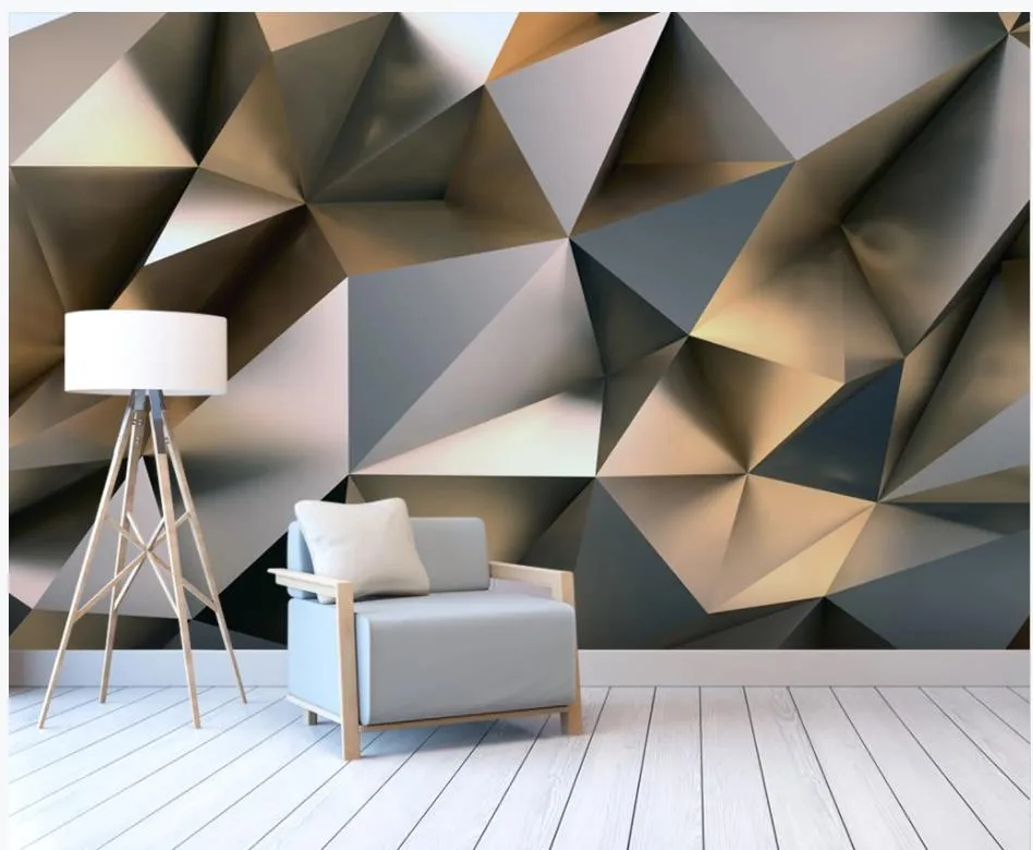 Tapete für Wände 3 D für Wohnzimmer Abstrakte Goldene Metall Stereo Hintergrund 3d Hintergrund Wand