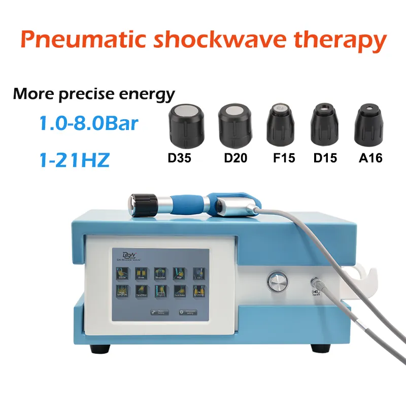 Fisioterapia Attrezzatura per terapia balistica pneumatica Macchina per massaggiatore per gambe Dispositivo per terapia ad alto potenziale Onda d'urto calda