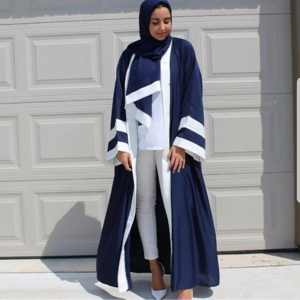 2018 Adulte Casual Mode Rayé Musulmane Turc Dubaï Musulman Abaya Robe cardigan Robes Arabe Prière Culte Service Wj21622871