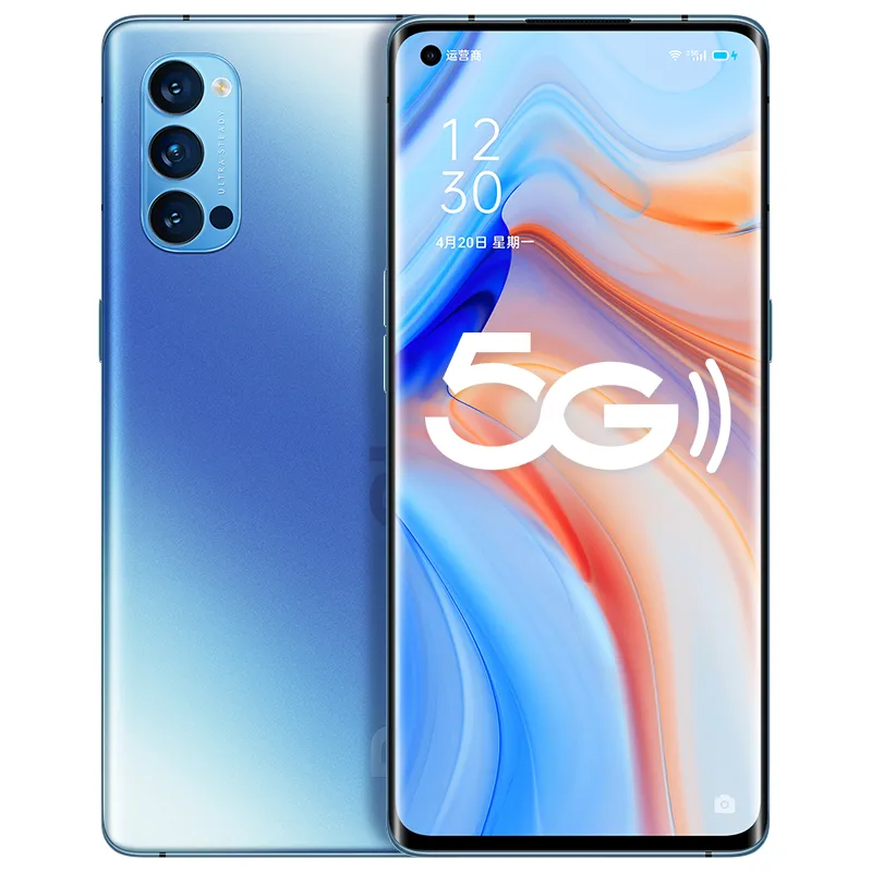 Original Oppo Reno 4 Pro 5G Mobile Phone 8GB RAM 128GB ROM Snapdragon 765G Octa Core Android 6.5" 48.0MP NFC Face ID Fingerprint Cell Phone