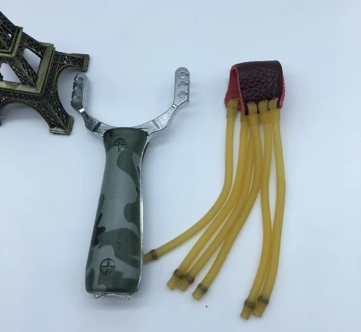 Fronde De Chasse En Alliage + Arc Plat Caoutchouc - Catapulte