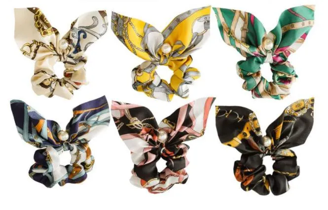 Haarbanden scrunchie streamer accessoires vrouwen meisje paardenstaart houder elastische scrunchies touwen satijnen lint haar banden f309h