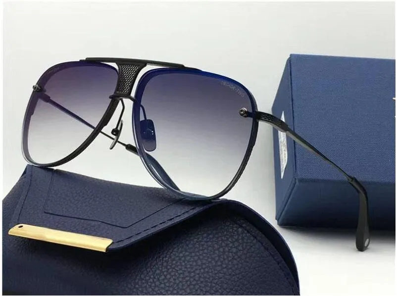 Wholesale-DECADE TWO edição limitada pilotos de luxo metal fino novos designers moda clássica senhora marca óculos de sol embalagem original UV400