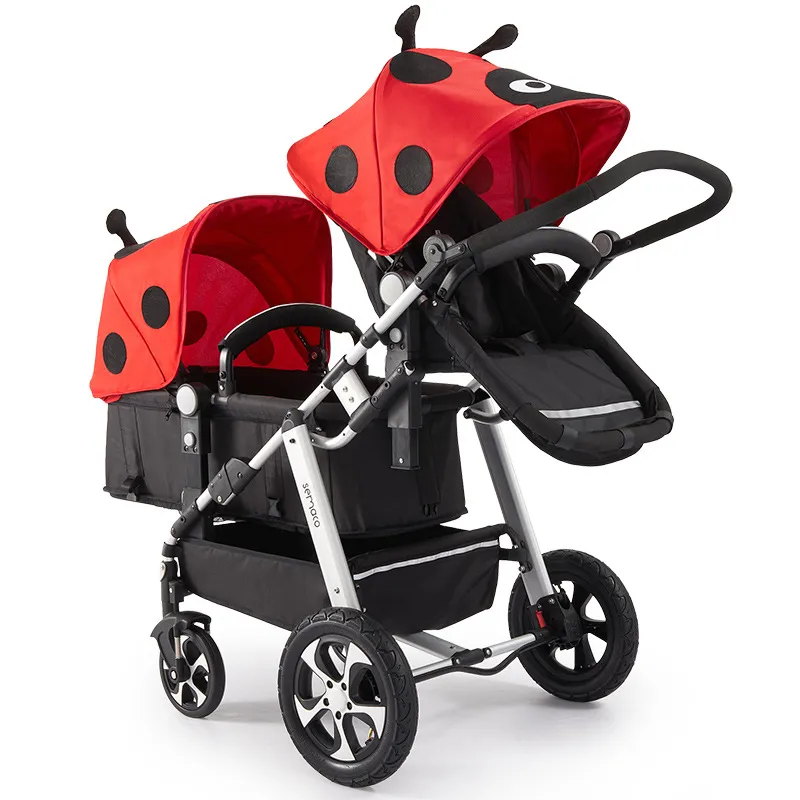 Multi-function Twins Stroller with Reversible Seats for 0 to 36 Months,  Fast Folding Double Stroller for Twins from Dhgate Strollers# - price 430.16