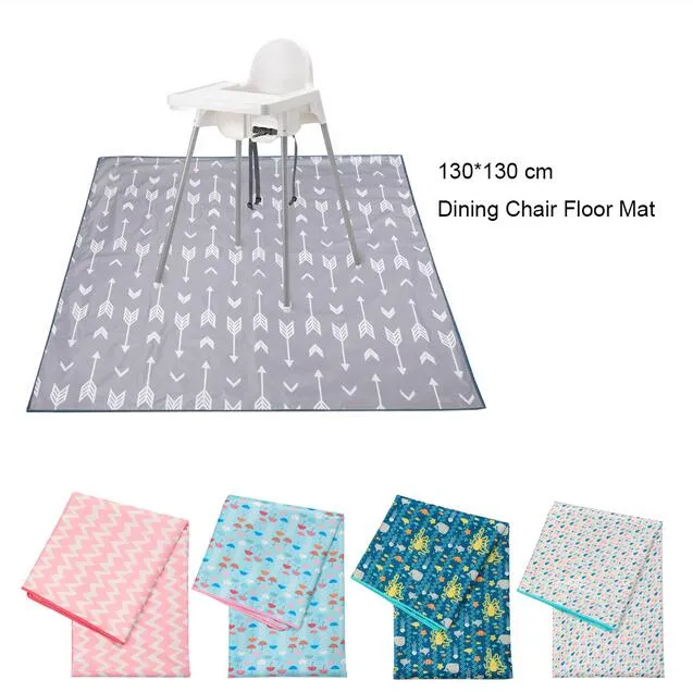 130x130 Cm Dining Chair Cushion Floor Protector Mat Non Slip Waterproof Picnic Mat High Chair