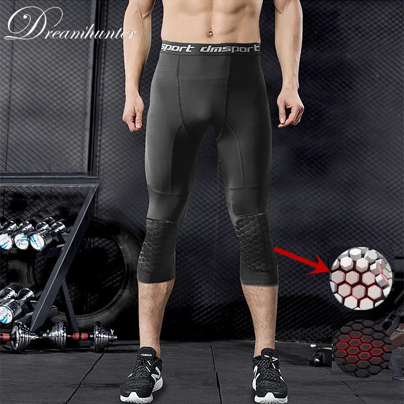 Honeycomb Compression Cycling Leggings With Padded Top And Knee Support For  Men Ideal For Running, Jogging, And Fitness Sportswear In 3/4 Sizes From  Hebaohua, $12.13