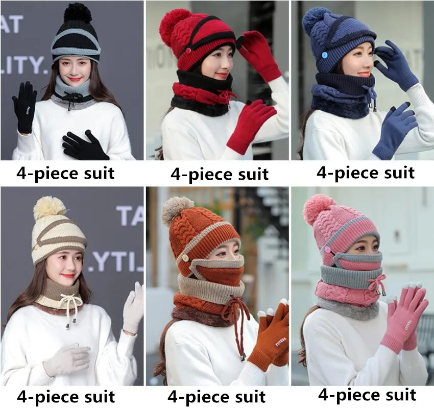 Tricotés Bonnet Echarpe Homme Hiver Gants Tactiles Idée Cadeau Homme