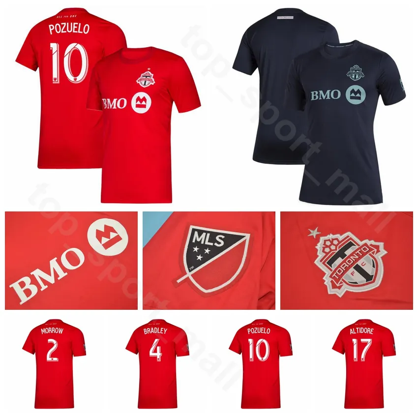 Toronto FC Soccer Trikot 19-20 Männer 18 Deleon 2 Morrow 14 Chapman 96 Auro 10 Giovinco Football Hemd Kits Uniform benutzerdefinierte Namensnummer