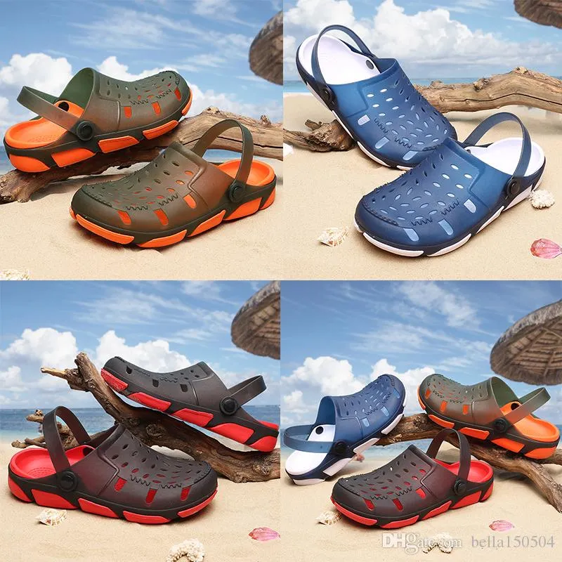 sandali firmati spedizione gratuita Sandali in gelatina Pantofole da spiaggia da uomo Scarpe da giardino estive leggere da uomo Eva Foro traspirante Infradito da uomo