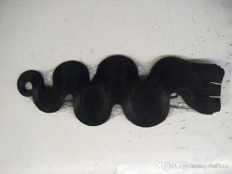 kroppsvåg hår buntar 100 mänskliga hårväv brasilianska peruanska hårförlängningar naturlig svart färg 1228 tum gratis dhl
