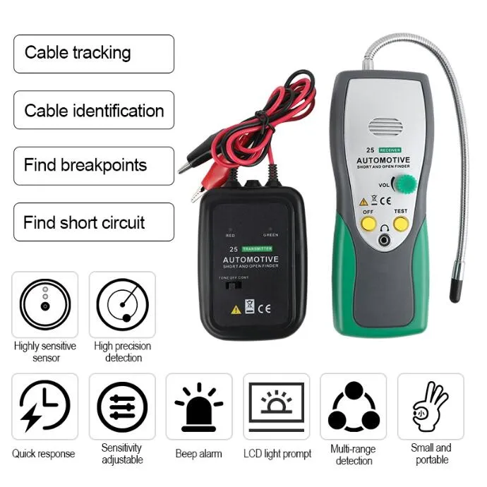 Detector de Cables Probador de Cables Buscador de Líneas Detector de Cables  Multifunción Rastrea los Cables o Alambres y Diagnostica el Instrumento de