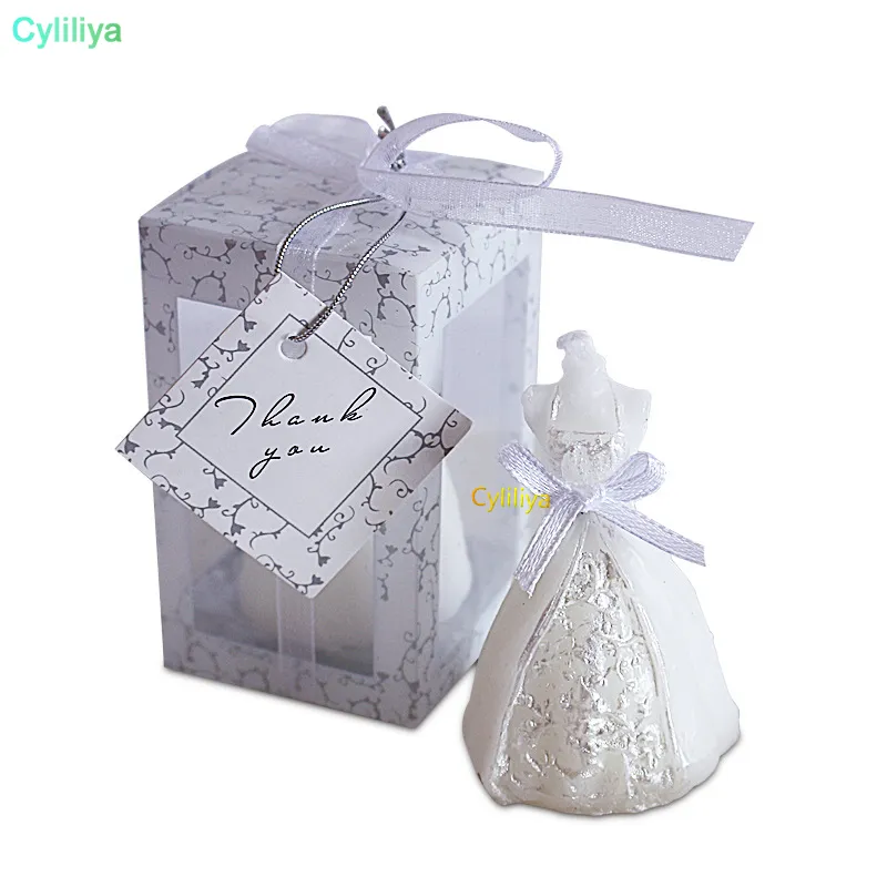 open lace back dress Vintage Wedding Dress Candle - Best Wedding Gift