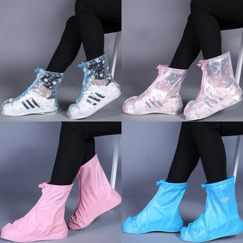 Couvre-chaussures de pluie Non jetables, couvre-chaussures imperméables pour enfants, antidérapants, bottes de neige, 4 couleurs