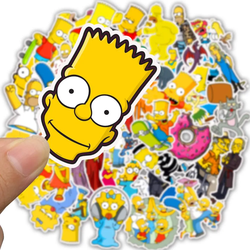 Cartoon The Simpsons Stickers For DIY Laptop Luggage Car Decor Anime Sticker  To Skateboard Phone Fridge Toy Stickers From Carsticker, $1.56