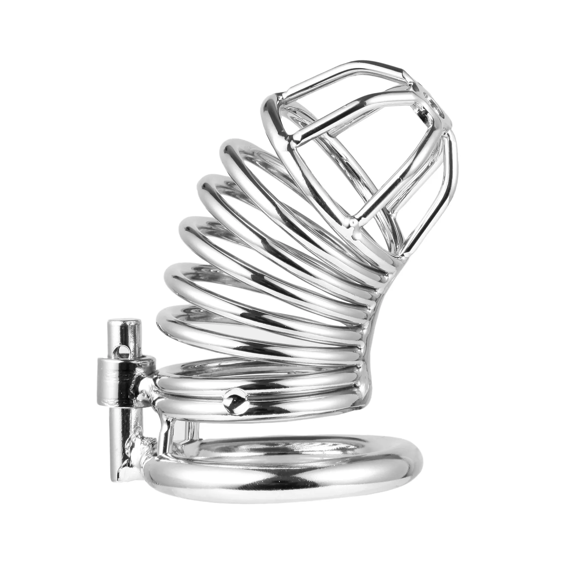 Çişin Çiş Tasarım Cihazı 40mm 45mm 50mm Metal Cock Cage 316L Paslanmaz Çelik Chastity Cihazlar Erkekler için NX68