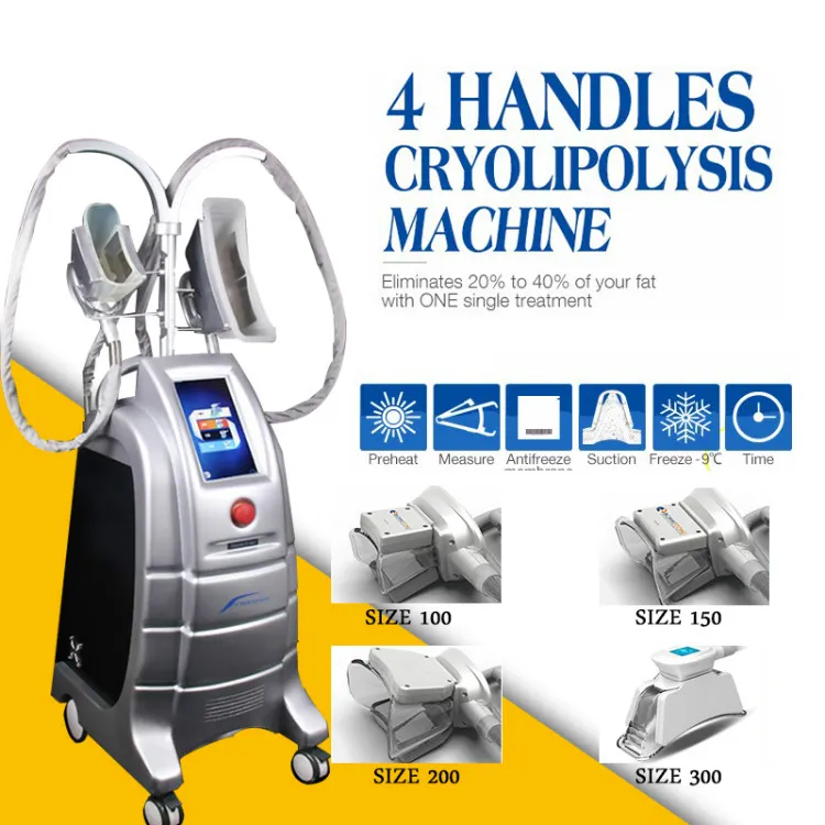 Populaire Effectieve 4 Handvatten Vetreductie Cryolipolysis Afslanken Cool Lichaam Beeldhouwen Vet Bevriezing Machine Voor Salon Gebruik