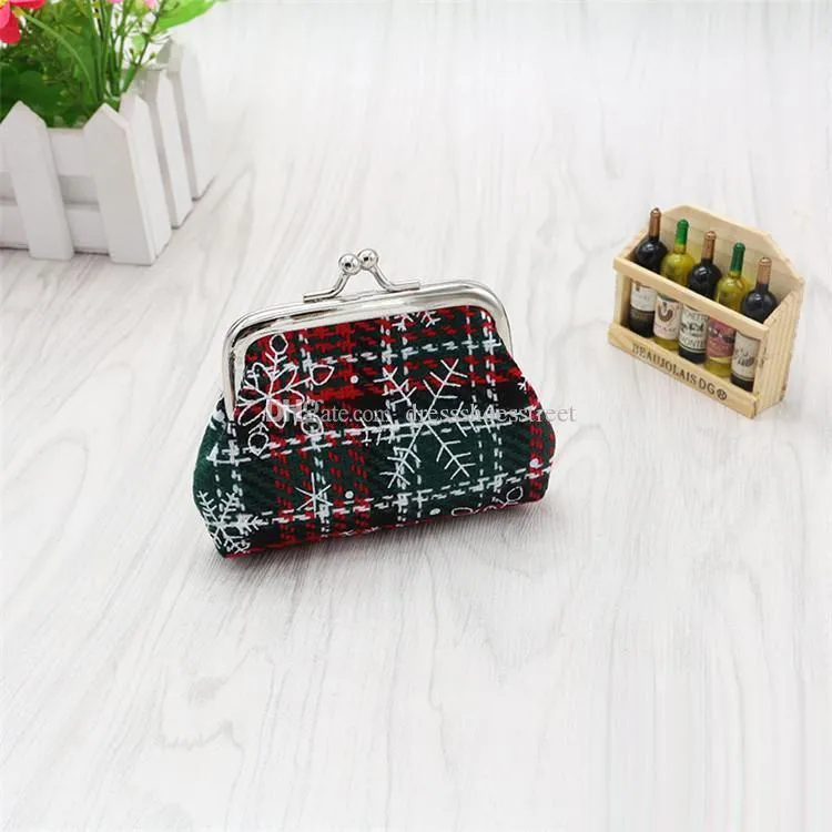 New Europe and America Christmas coin purse lattice pattern Coin bag Mini Student Zero purse