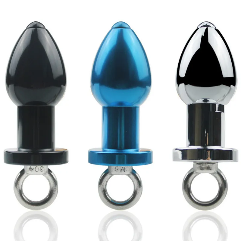 Metal Inner Hollow Anus Beads Bolas, Anal Plug Butt Plug Enema Enema Seringa Limpeza Fetiche Chastity Sex Shop Brinquedos para Casal Gay Y19062902