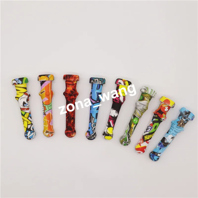 kit in silicone Tubo per fumo concentrato con punta in titanio GR2 Dab Straw Oil Rigs strumento dabber