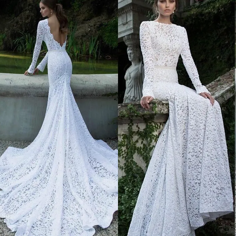 Sexy Wedding Dress Stretch Lace Maxi Dress Hollow Out Floor Length Summer Party Dress Padded Backless Mermaid Dresses Party