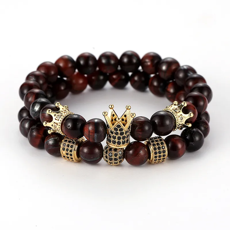 Pulsera De Cuentas De Piedra De Ojo De Tigre De 8 Mm, Cuerda