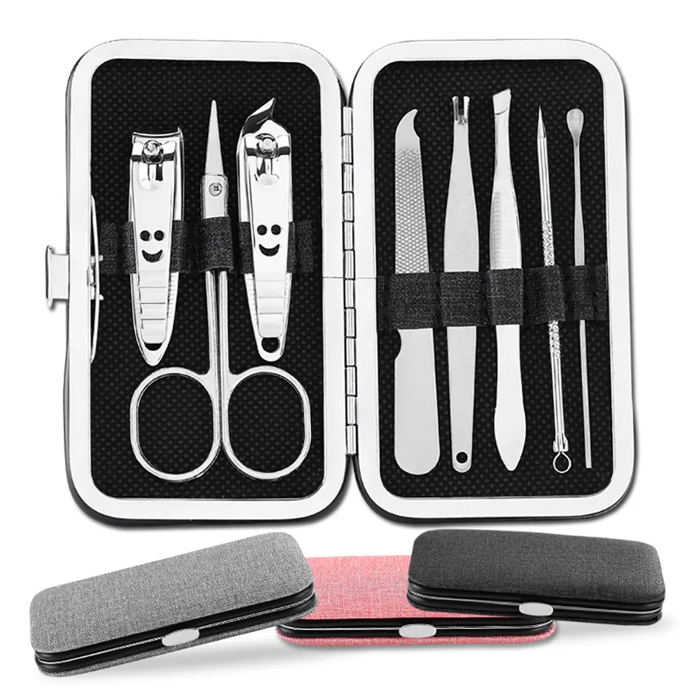 Nail Clippers 8Pcs Stainless Steel Nail Clippers Scissors Suit Set Kits Manicure Stainless Steel Art Women Fashion Dec