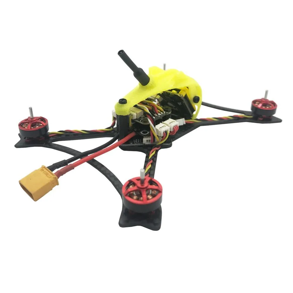 Cure-dents pleine vitesse 2-3S FPV Racing Drone F4 4IN1 BLHELI_S 12A 600mW VTX Caddx Micro F2 Caméra BNF - Récepteur Frsky