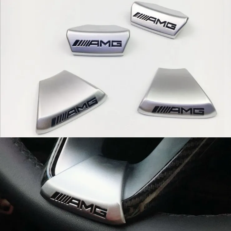 Nouveau pour AMG Mercedes Benz W212 W211 W210 GLC GLA E200L classe C/E volant de voiture AMG LOGO emblème voiture autocollant édition sport