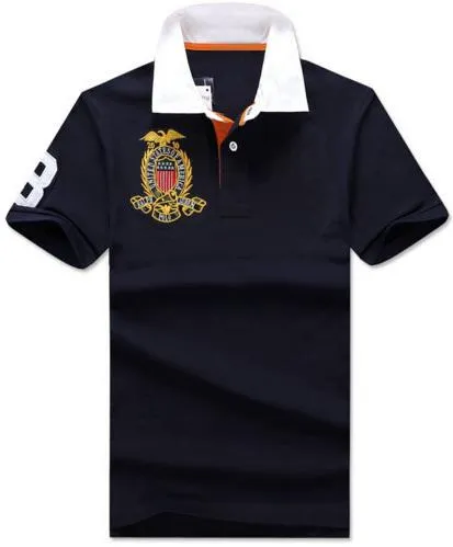 Men Polo T Shirt Big Pony Embroidery New Summer Short Sleeve