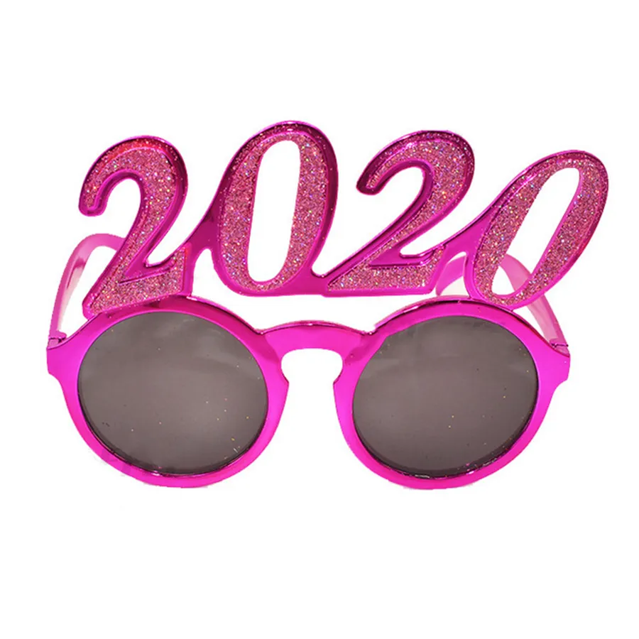 2020 Zahlen Foto Prop Brille Flash Pulver Kunststoff Neujahr Brillen Erwachsene Kinder Brillen für Partydekorationen 3style RRA2564