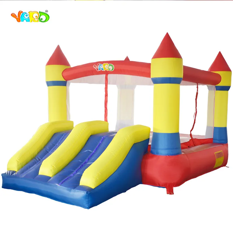 Preço de fábrica de quintal Uso de casa fácil de transportar interior inflável inflável Castelo Bouncy Casa com Dual Slide