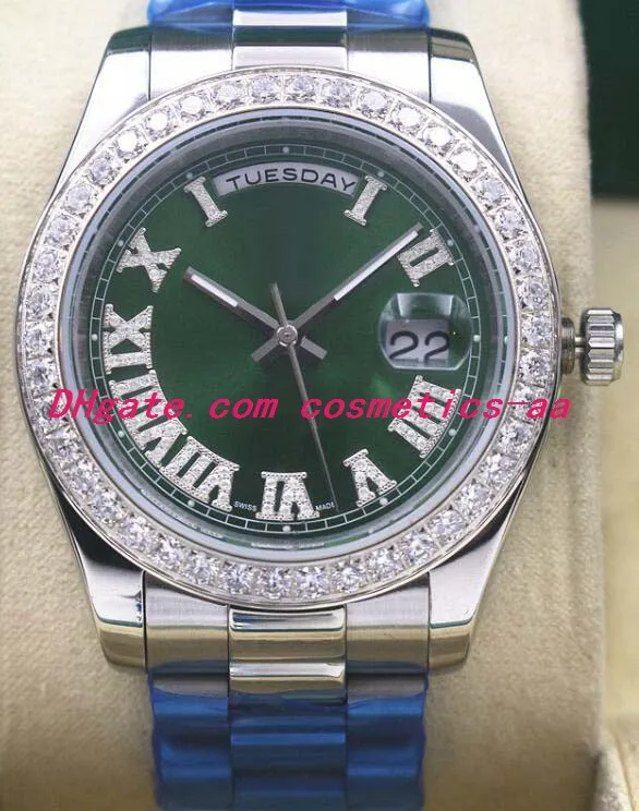 11スタイルの高級時計メンズプラチナシルバーゴールドダイヤモンドベゼルローマン数字自動ファッションメンズウォッチ腕時計
