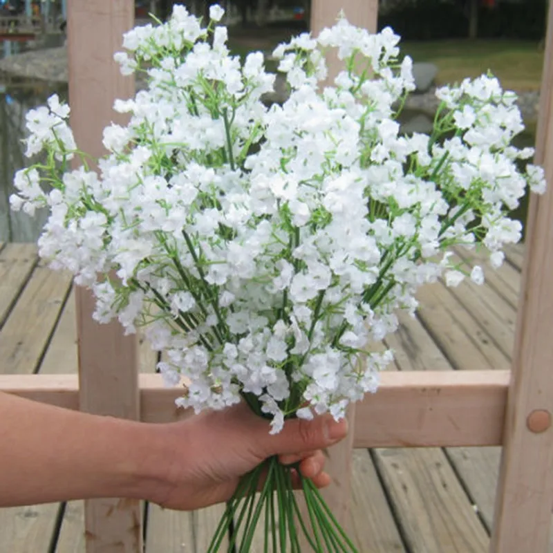 Gypsophila Fiori Bouquet da sposa artificiale Decorazione di nozze Decorazioni per feste Panno di seta Fiore d'imitazione Panno Fiore di seta