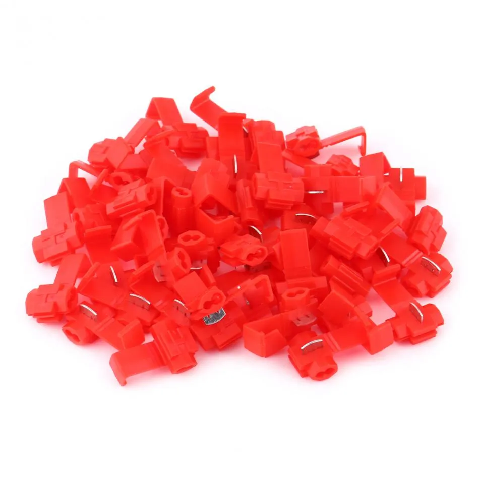 Freeshipping 500 PCS Bloqueio Fio Conectores de Cabo Elétrico Quick Splice Crimp Terminais para 22-18AWG Fio Macio