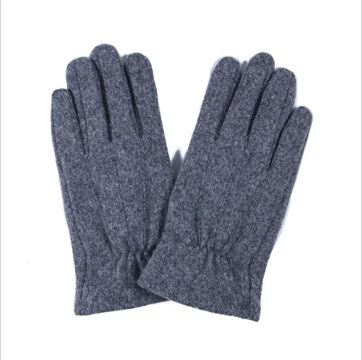 Gants chauds pour hommes, nouvelle mode automne et hiver, laine épaisse, gants en velours pour écran tactile