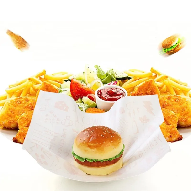 Papel de hamburguesa de grado seguro para alimentos al por mayor papel –  Fastfoodpak