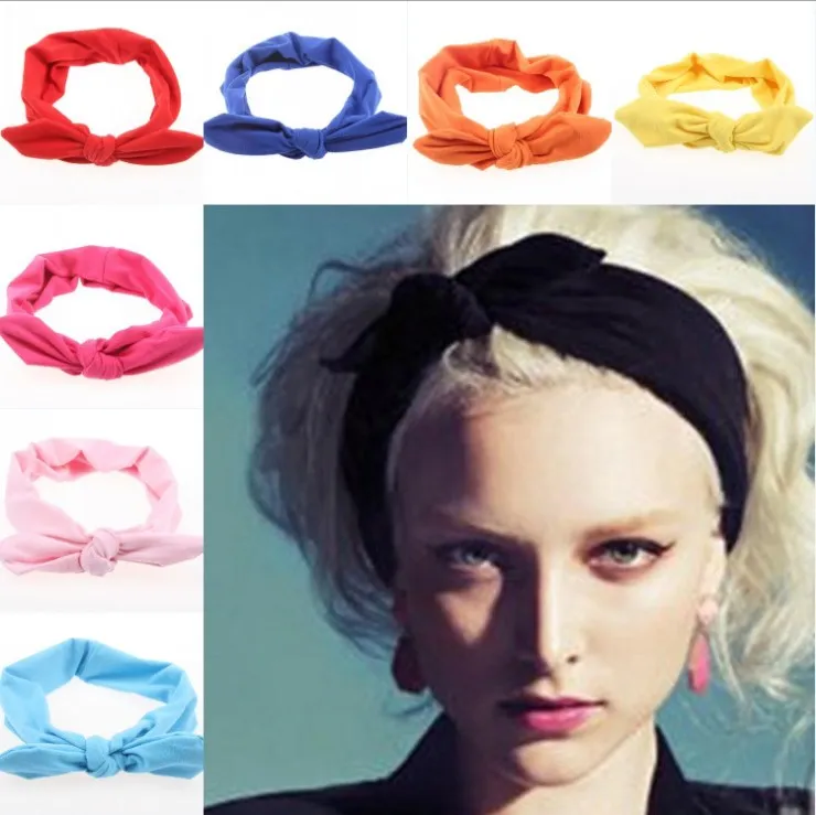 Mother and daughter Bunny ear hair band female women girl children pure solid color design rabbit ear sweet Cute Headband headwear