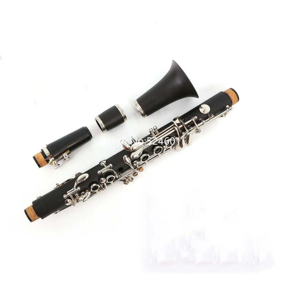 Beau son clarinette Eb clé bois d'ébène ou bakélite E plat nickelé 17 touches instrument de musique professionnel avec étui