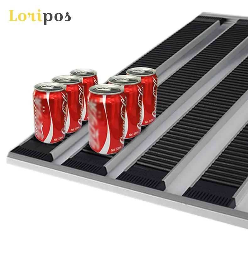 Automatically Gravity-feeds Roller Track System Refrigerating Equipment Shelf Management Shelf Pushers Product Display System