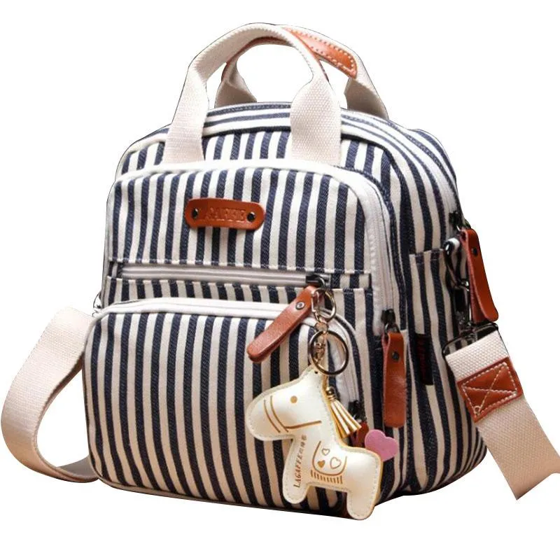 Bolsa de pañales multifunción, mochila para el cuidado de la madre, bolsas Hobos para cochecito de bebé, bolsas de pañales para mamá con adornos de caballo, mochilas de viaje