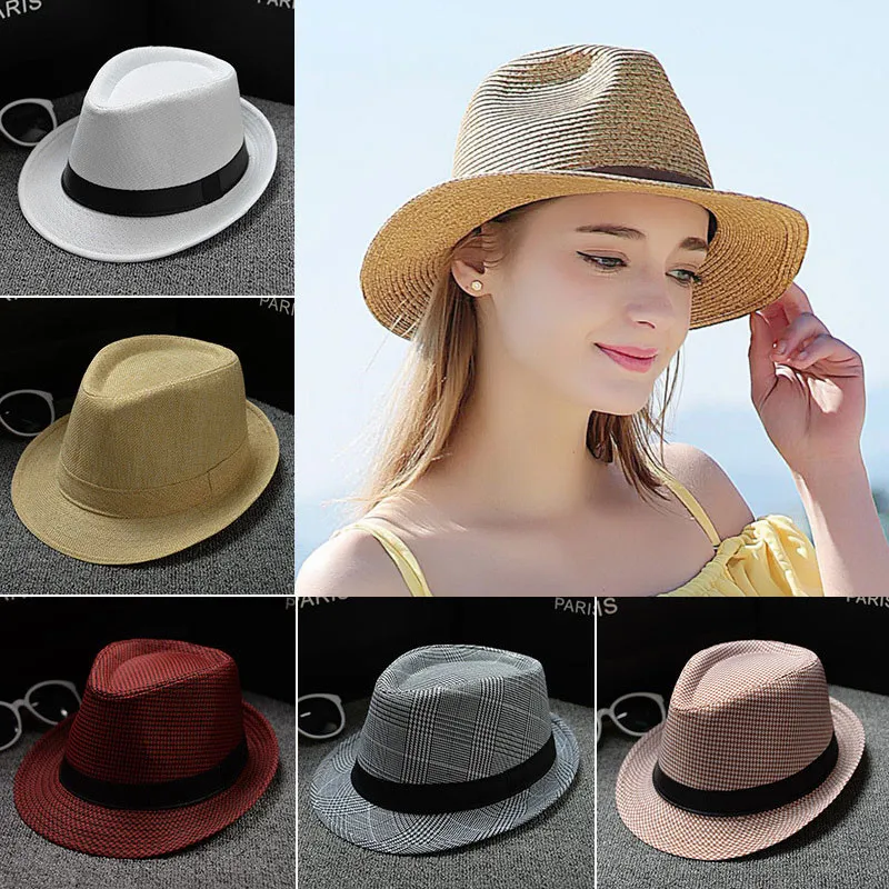 Nya mode barn pojkar flickor unisex fedora hattar mössa för barn kontrast trim cool jazz chapeu feminino trilby sombreros 34 färger
