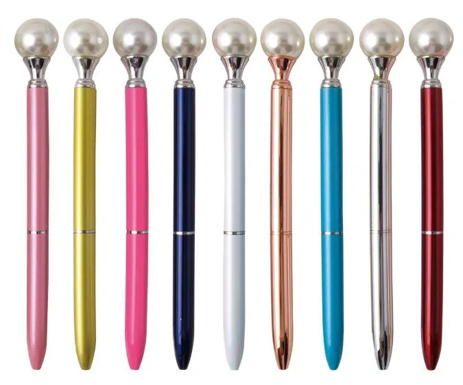 Pearl Ball Pennor BallPen Fashion Girl Big Pearl BallPoint Pennor Pennor För Skolbrev Kontorsmaterial Tillbehör Gratis DHL GB931