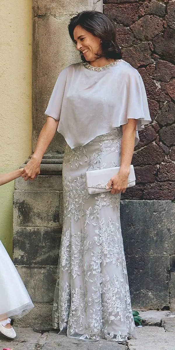 Plus Size Silver Mother Of The Bride Dresses Jewel... From Manweisi,  $121.02 | DHgate.Com