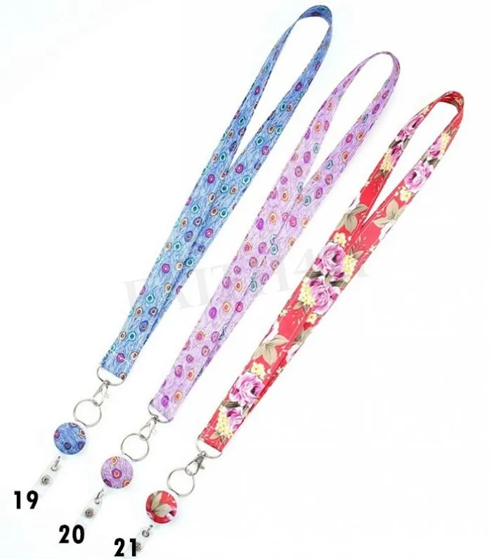 Novelty Women Neck Strap Lanyard Retractable Card ID Badge Reel Telefon DIY Hang Rope Key Ring Badge Holder