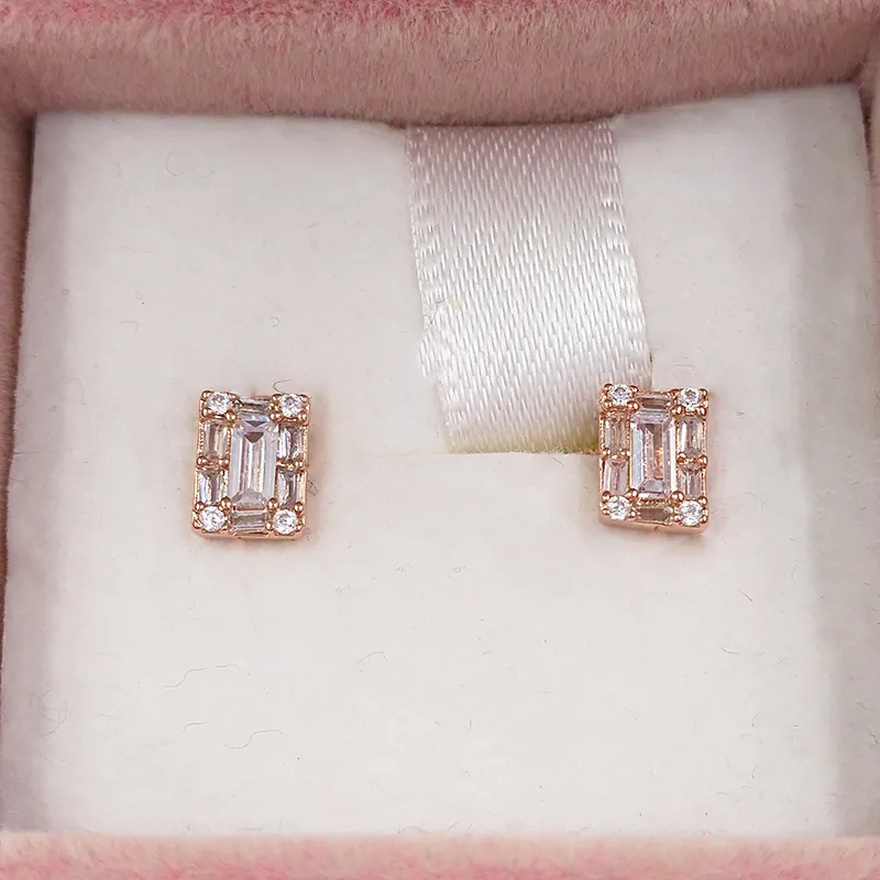 Authentic 925 Sterling Silver Studs Luminous Ice Stud Earrings