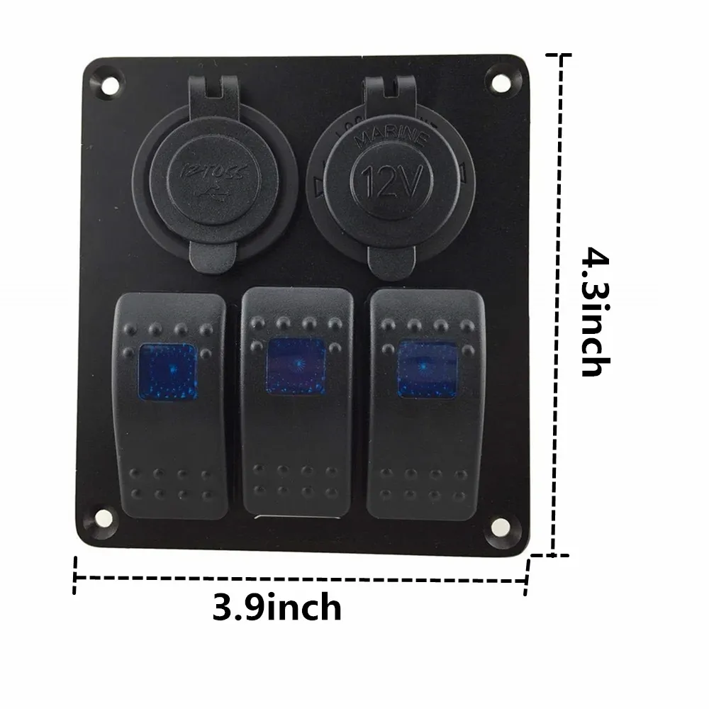 12V Doppel-USB-Ladestecker für'Auto oder Boot/ Wohnwagen, mit