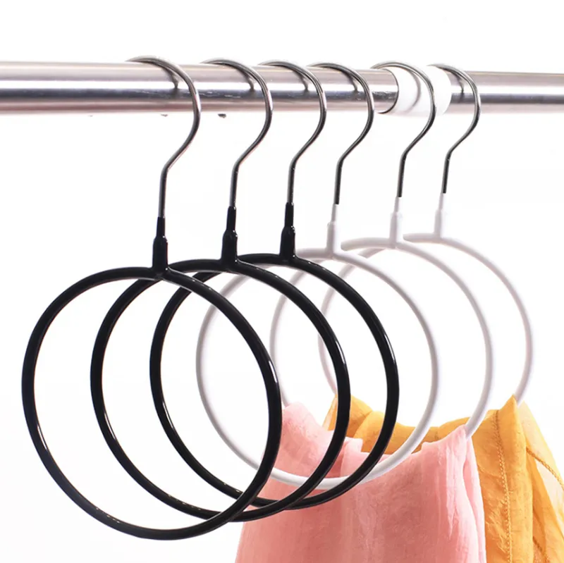 Circle Ring Hanger Coating Metal Rack For Loop Scarf Tie Belt And Towel